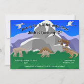 Invitation C'est un anniversaire Dino-MITE (Devant)