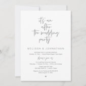 Invitation C'est un après la fête de mariage, l'élévation Mar (Devant)
