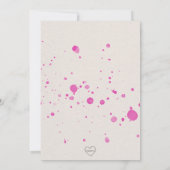 Invitation C'est un arc d'aquarelle fille, baby shower minima (Dos)