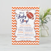 Invitation C'est un Baby Boy Football Baby shower Invitatatio (Debout devant)