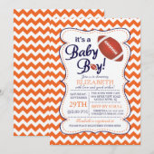 Invitation C'est un Baby Boy Football Baby shower Invitatatio (Devant / Derrière)