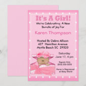 Invitation C'est un Baby shower afro-américain (Devant / Derrière)