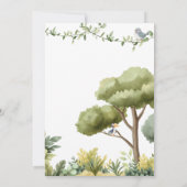 Invitation C'est un Baby shower animal de Safari de la Jungle (Dos)