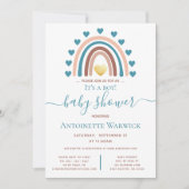 Invitation C'est un Baby shower Arc-en-ciel Boy Boho (Devant)