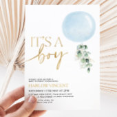 Invitation C'est un Baby shower Bleu Garçon