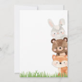 Invitation C'est un Baby shower boisé (Dos)