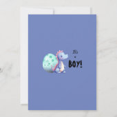 Invitation C'est un Baby shower Boy Cute Watercolor Dinosaur (Dos)