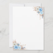 Invitation C'est un Baby shower Citrouille bleu garçon (Dos)