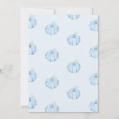 Invitation C'est un Baby shower Citrouille bleu garçon Pampas (Dos)