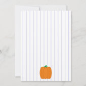 Invitation C'est un Baby shower Citrouille garçon (Dos)