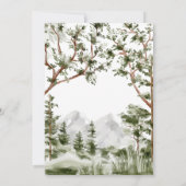 Invitation C'est un Baby shower d'animaux boisés (Dos)