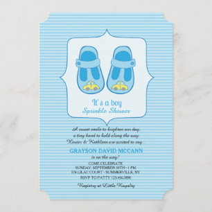 Invitation C'est un Baby shower d'arrosage pour garçon