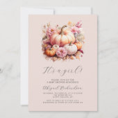 Invitation C'est un Baby shower d'automne Fille Florale Citro (Devant)