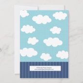 Invitation C'est un Baby shower d'avion garçon (Dos)