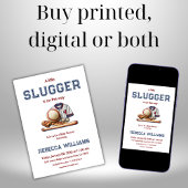 Invitation C'est un Baby shower de baseball Bleu Garçon