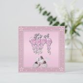 Invitation C'est un Baby shower de chaussures et de ballons r (Debout devant)