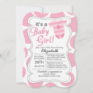 Invitation C'est un Baby shower de costume de bébé rose fille