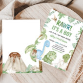 Invitation C'est un Baby shower de dinosaures