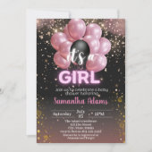 Invitation C'est un Baby shower de fille (Devant)