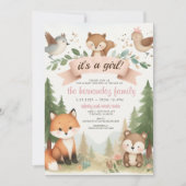 Invitation C'est un Baby shower de fille (Devant)