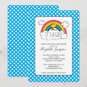 Invitation C'est un Baby shower de fille (Devant / Derrière)