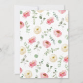 Invitation C'est un Baby shower de fille (Dos)