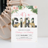 Invitation C'est un Baby shower de fille sauvage