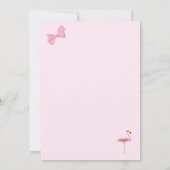 Invitation C'est un Baby shower de Flamant rose rose fille (Dos)