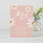 Invitation C'est un Baby shower de Fleurs de Fleurs de Fleurs (Debout devant)