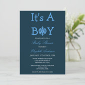 Invitation C'est un Baby shower de flocon de neige d'hiver (Debout devant)