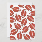 Invitation C'est un Baby shower de football pour bébé garçon (Dos)