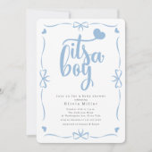 Invitation C'est un Baby shower de garçon (Devant)