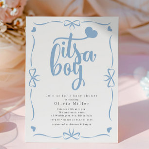 Invitation C'est un Baby shower de garçon