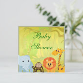 Invitation C'est un Baby shower de jungle (Debout devant)
