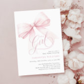Invitation C'est un Baby shower de la croupe rose fille