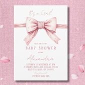 Invitation C'est un Baby shower de la fille Coquette Rose Bow