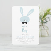 Invitation C'est un Baby shower de lapin mignon (Debout devant)