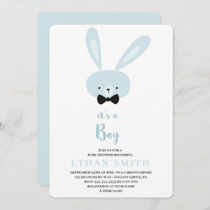 Invitation C'est un Baby shower de lapin mignon