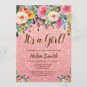 Invitation C'est un Baby shower de Parties scintillant d'or p