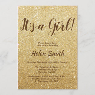 Invitation C'est un Baby shower de Parties scintillant d'or p