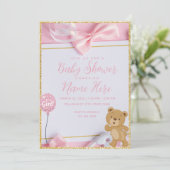 Invitation C'est un Baby shower de Parties scintillant en or (Debout devant)