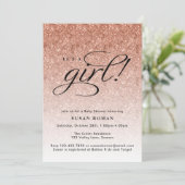 Invitation C'est un Baby shower de Parties scintillant Gold O (Debout devant)