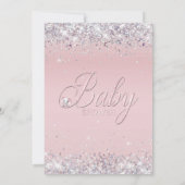 Invitation C'est un Baby shower de Parties scintillant rose f (Dos)