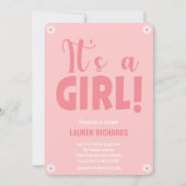 Invitation C'est un Baby shower de petites fleurs roses migno (Devant)
