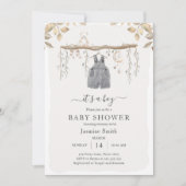 Invitation C'est un Baby shower de pouponnière bohème (Devant)