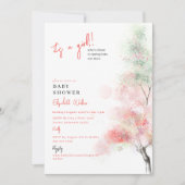 Invitation C'est un Baby shower de printemps pour filles (Devant)