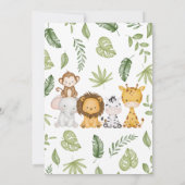 Invitation C'est un Baby shower de Safari Garçon (Dos)
