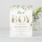 Invitation C'est un Baby shower de verdure (Debout devant)
