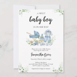 Invitation C'est un Baby shower de vêtements pour bébé