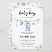 Invitation C'est un Baby shower de vêtements pour bébé (Devant / Derrière)